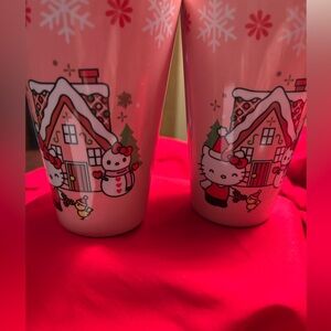 NWOT Two Hello Kitty Holiday Tumblers